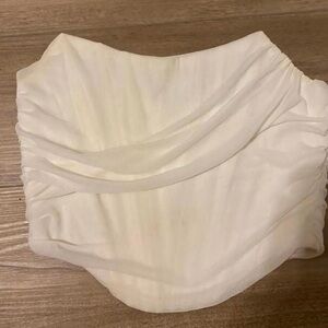 White Corset Top with Zipper